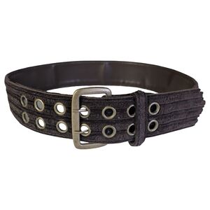 Y2K Wide Corduroy Grommet Belt Brown Indie Sleaze Grunge Boho Waist Belt 24-30”